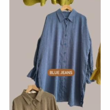 OPNAME Zara Slit Oversize Blue Jeans