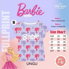 OPNAME Kaos Barbie Anak Kode B Sz 4